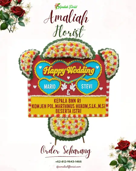 Papan Bunga Pernikahan Risei Sayati